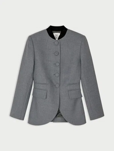By Malene Birger Claye Single-breasted Blazer In Dark Grey Melange