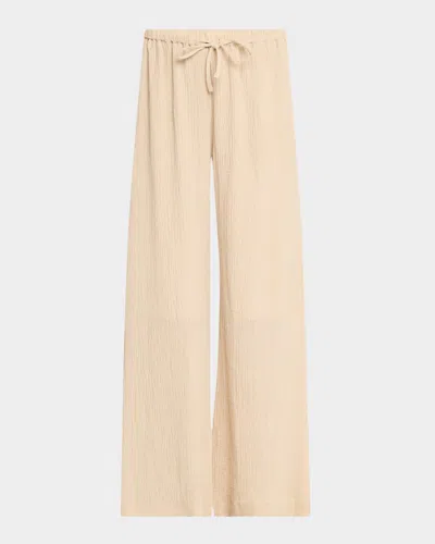 By Malene Birger Clorella Gauzy Wide-leg Trousers In Tehina