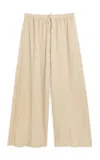By Malene Birger Clorella Ramie-cotton Wide-leg Pants In Nude