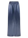 By Malene Birger Elastic Waistband Wide Leg Trousers In Blue