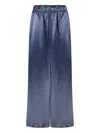 By Malene Birger Elastic Waistband Wide Leg Trousers In Blue