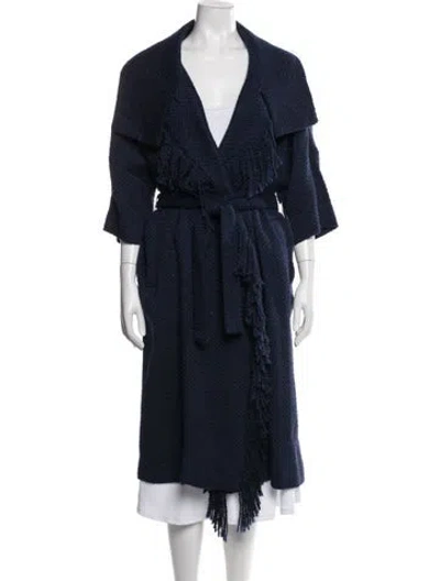 Pre-owned By Malene Birger Coat In Blue