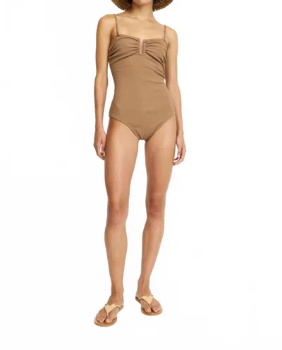 By Malene Birger Cocesa One Piece Swimsuit In Toasted Coconut In Multi