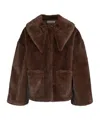 By Malene Birger Collar Tie Detail Casual Jacket In Brown