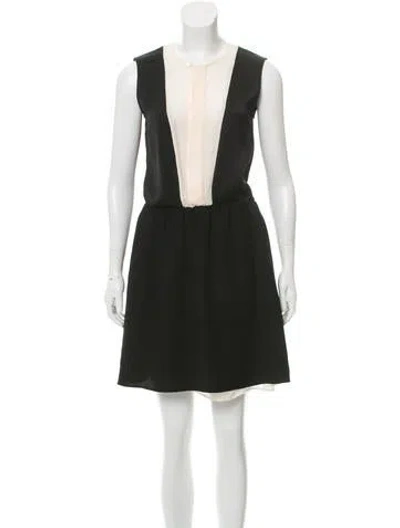 Pre-owned By Malene Birger Colorblock Mini Dress In Black