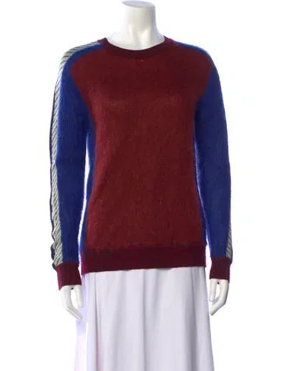 Pre-owned By Malene Birger Colorblock Pattern Crew Neck Sweater In Neutrals