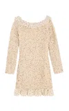 By Malene Birger Corinette Polka-dot Mini Dress In Neutral