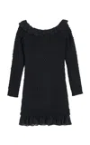 By Malene Birger Corinette Ruffled Mini Dress In Black