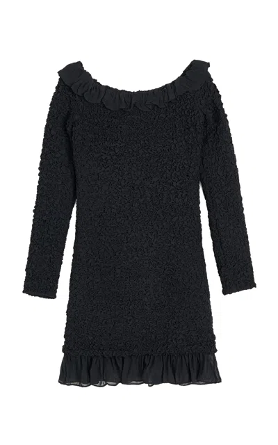 By Malene Birger Corinette Ruffled Mini Dress In Black