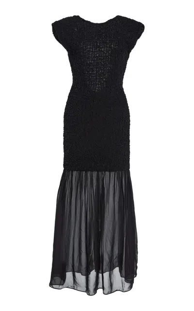 By Malene Birger Corinna Textured Maxi Dress In Black