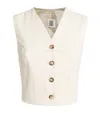 By Malene Birger Cotton-blend Blaire Waistcoat In White