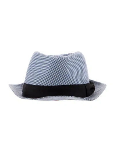 Pre-owned By Malene Birger Cotton Fedora In Blue