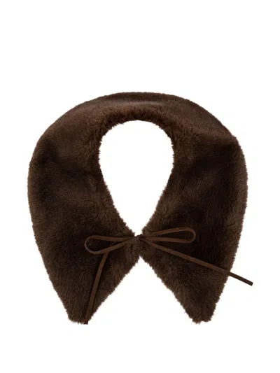 By Malene Birger Cowie Faux-fur Collar In Brown