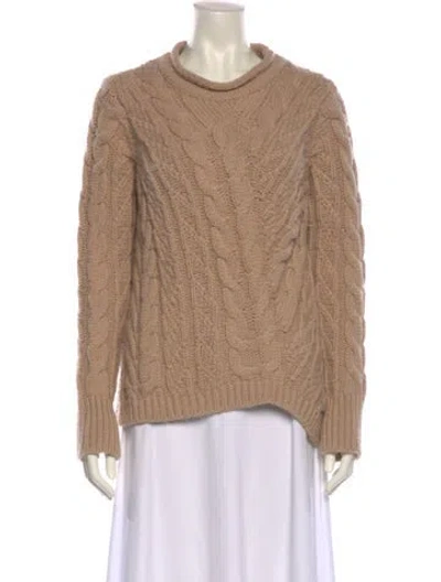 Pre-owned By Malene Birger Cowl Neck Sweater In Brown