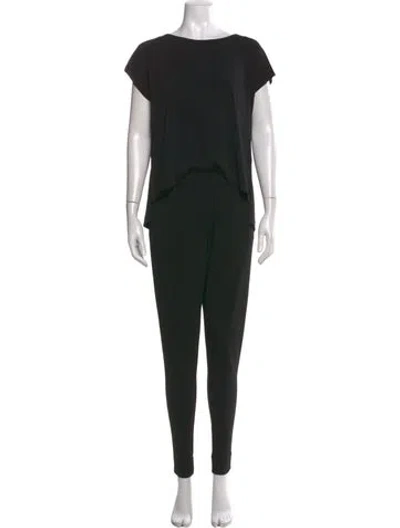 Pre-owned By Malene Birger Crew Neck Jumpsuit In Black