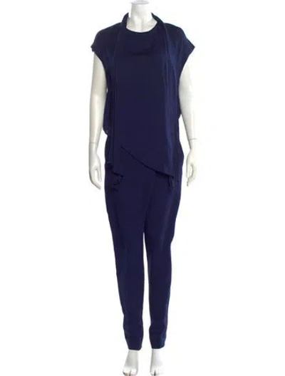 Pre-owned By Malene Birger Crew Neck Jumpsuit In Blue