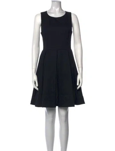 Pre-owned By Malene Birger Crew Neck Knee-length Dress In Black