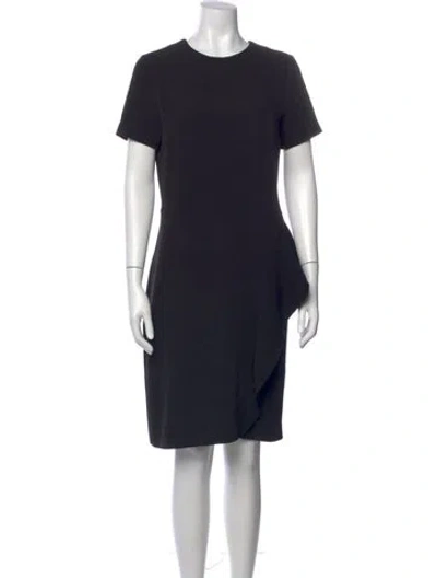 Pre-owned By Malene Birger Crew Neck Knee-length Dress In Blue