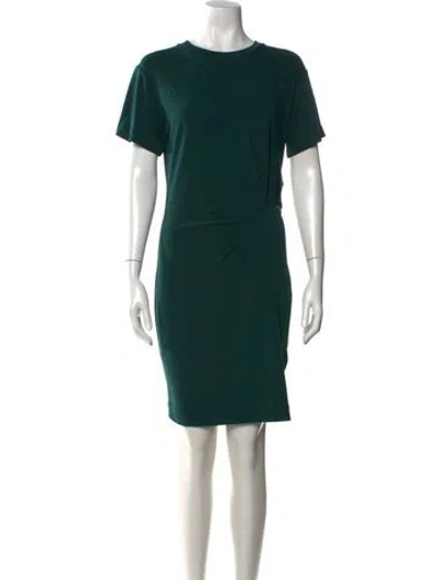 Pre-owned By Malene Birger Crew Neck Knee-length Dress In Green