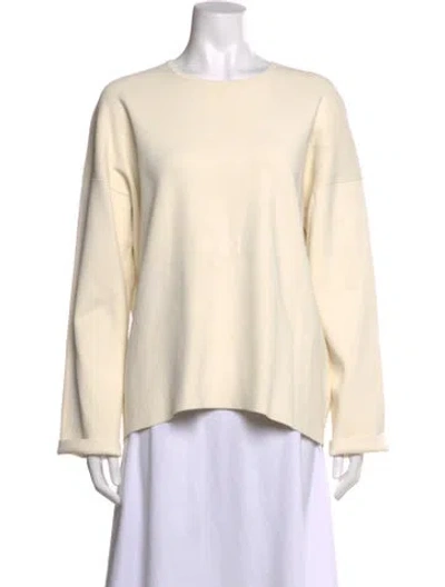 Pre-owned By Malene Birger Crew Neck Long Sleeve Sweatshirt In Neutral