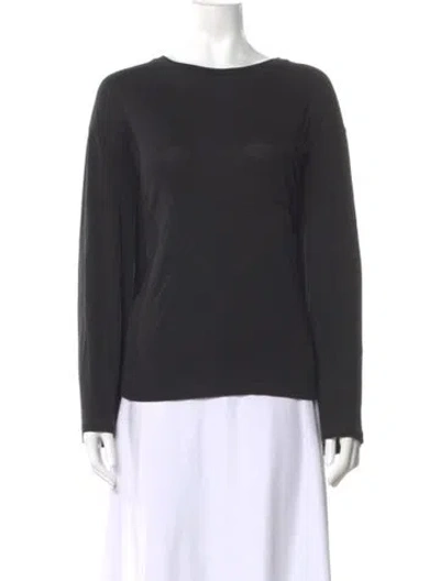 Pre-owned By Malene Birger Crew Neck Long Sleeve Top In Gray