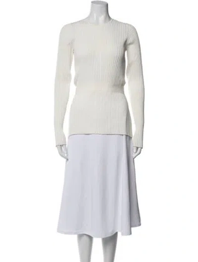 Pre-owned By Malene Birger Crew Neck Long Sleeve Top In Neutral