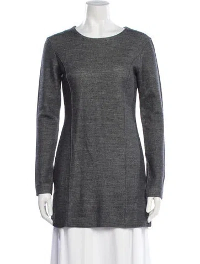 Pre-owned By Malene Birger Crew Neck Long Sleeve Top W/ Tags In Grey