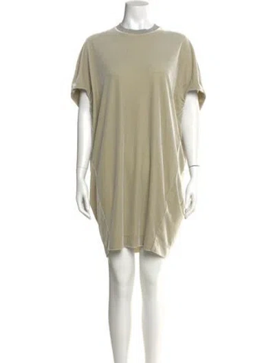 Pre-owned By Malene Birger Crew Neck Mini Dress In Green