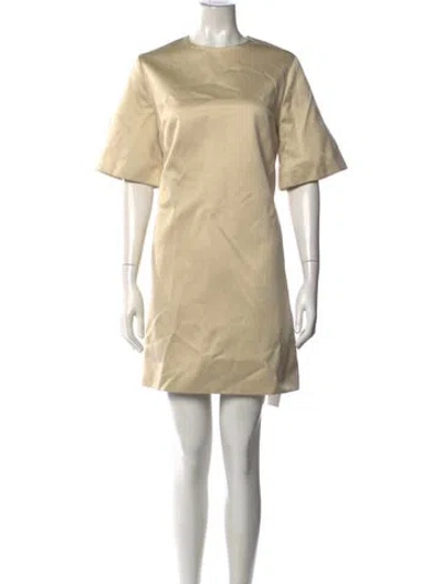 Pre-owned By Malene Birger Crew Neck Mini Dress W/ Tags In Black/neutrals