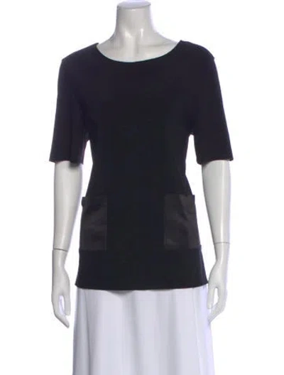 Pre-owned By Malene Birger Crew Neck Short Sleeve Top In Blue