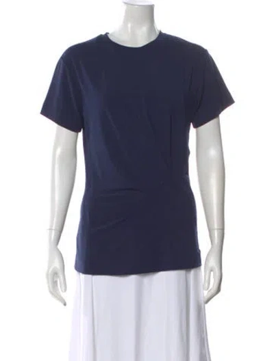 Pre-owned By Malene Birger Crew Neck Short Sleeve T-shirt In Blue