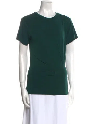 Pre-owned By Malene Birger Crew Neck Short Sleeve T-shirt In Green