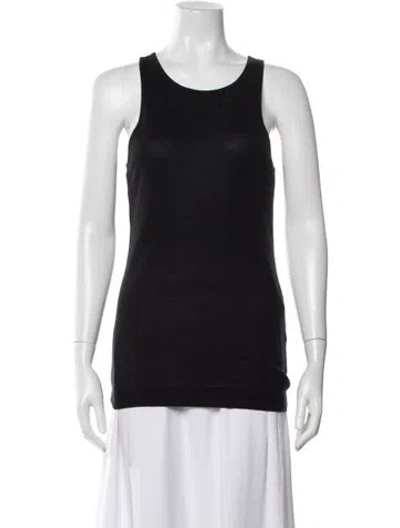 Pre-owned By Malene Birger Crew Neck Sleeveless Top In Black