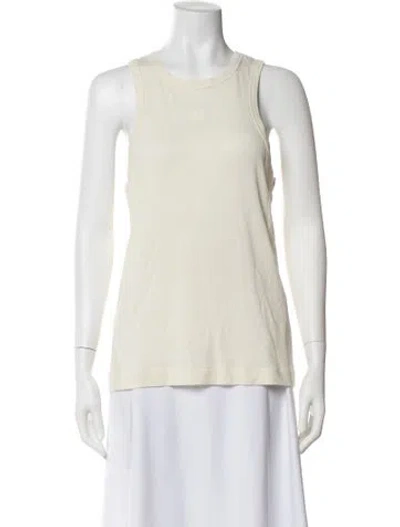 Pre-owned By Malene Birger Crew Neck Sleeveless Top In Neutral