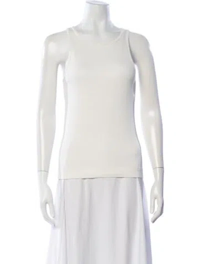 Pre-owned By Malene Birger Crew Neck Sleeveless Top In Neutral
