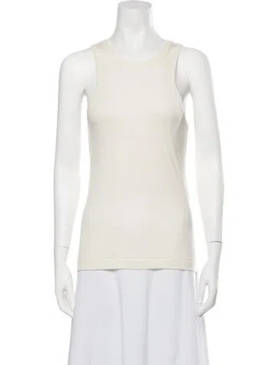 Pre-owned By Malene Birger Crew Neck Sleeveless Top W/ Tags In Neutral