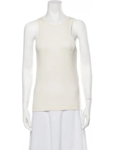 Pre-owned By Malene Birger Crew Neck Sleeveless Top W/ Tags In Neutral