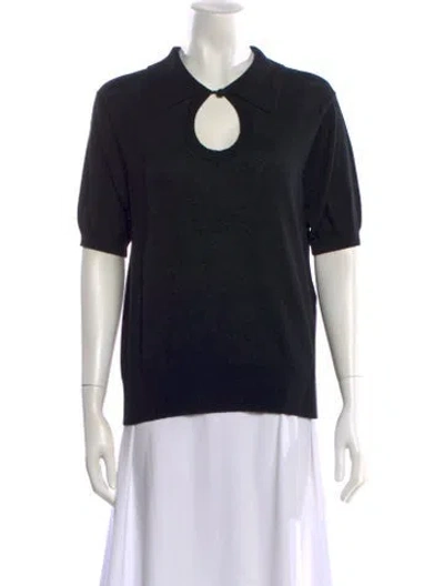 Pre-owned By Malene Birger Crew Neck Sweater In Black