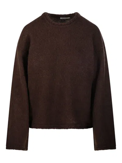 By Malene Birger Crew-neck Sweater In Brown