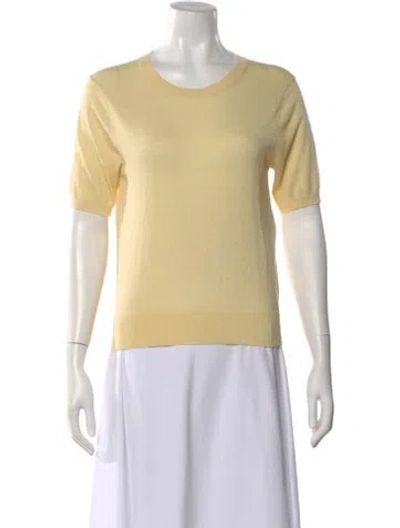 Pre-owned By Malene Birger Crew Neck Sweater In Yellow