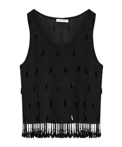 By Malene Birger Crew-neck Vest In Black
