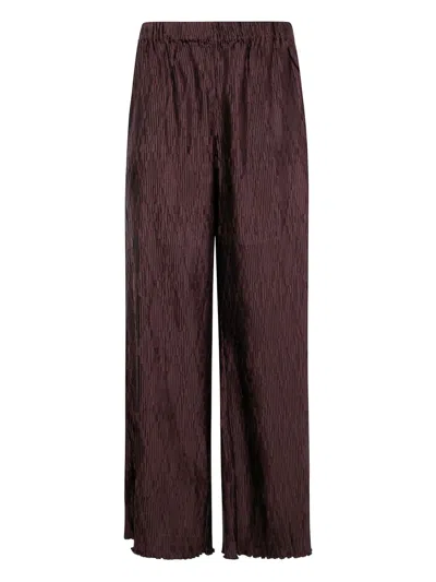 By Malene Birger Crinkled Pants In Brown