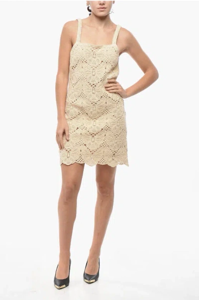 BY MALENE BIRGER Crochet Cotton Blend Slip Dress