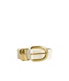 By Malene Birger Zoilo Adjustable Leather Belt In Nude