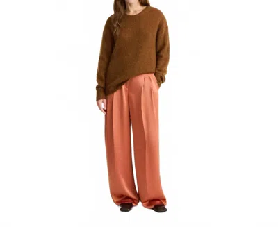 By Malene Birger Cymbaria High Waist Trousers In Dark Cherry Plum In Orange