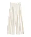 By Malene Birger Cymbaria Cotton-blend Seersucker Wide-leg Pants In White