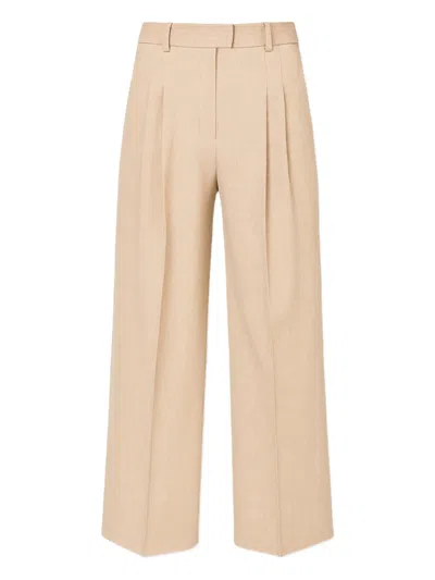 By Malene Birger Cymbaria Pleated Trousers In Neutral