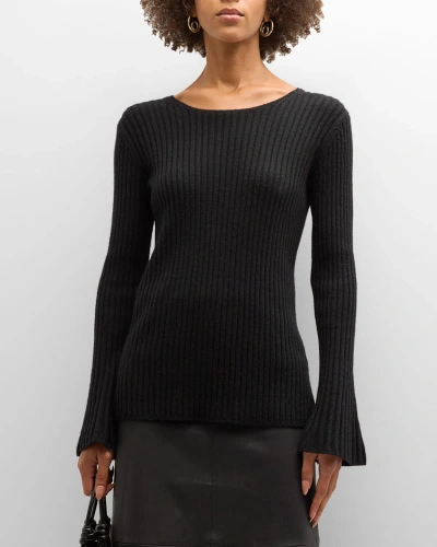 By Malene Birger Cyrema Rib-knit Sweater In Black