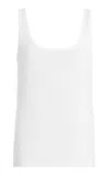 By Malene Birger Dali Scoop-neck Cotton Tank Top In White