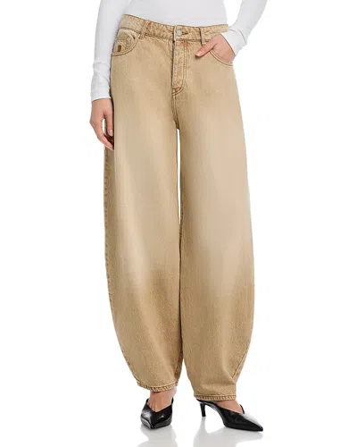 By Malene Birger Dallas High Rise Barrel Jeans In Toasted Coconut In Brown